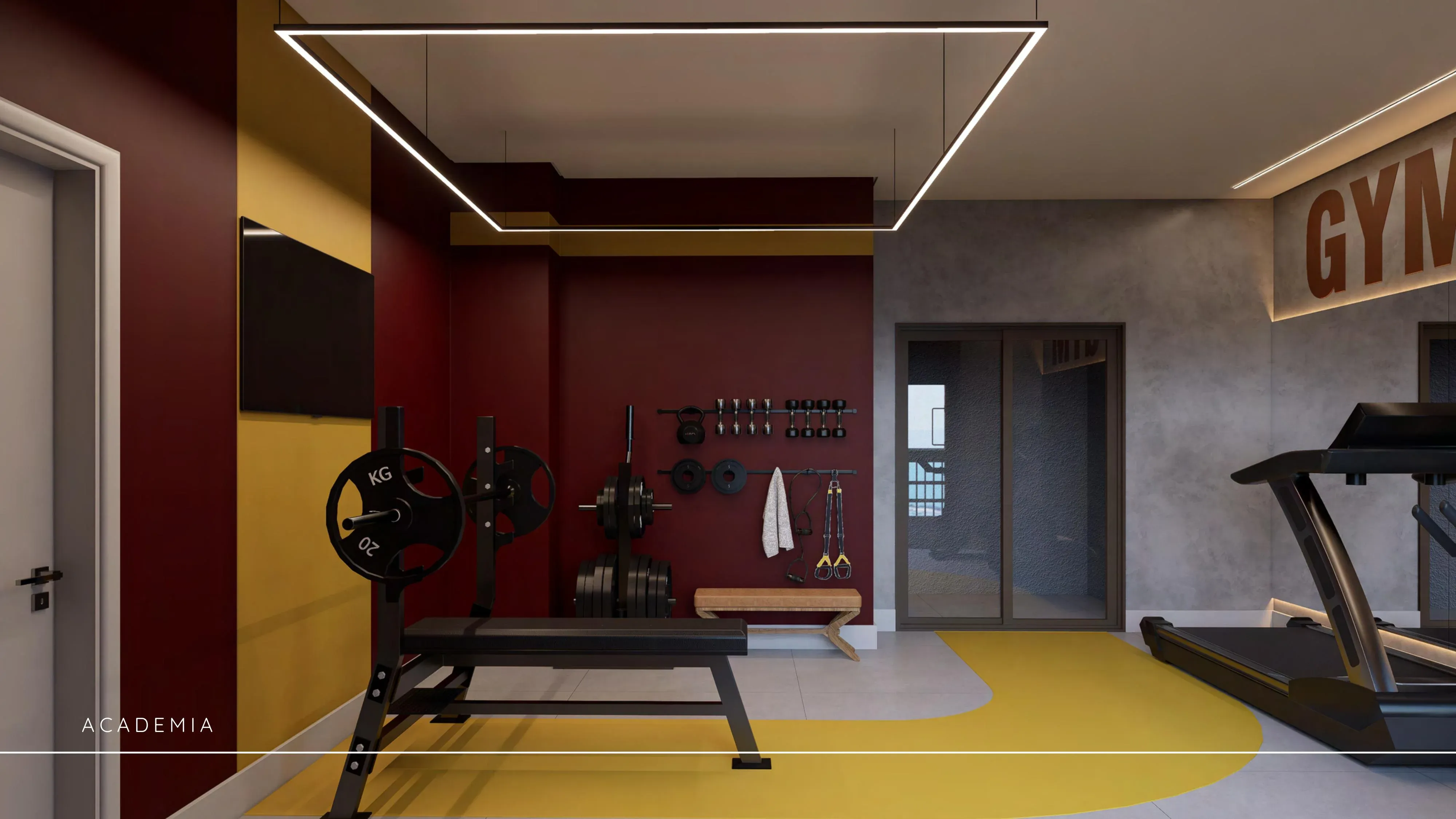 Indoor gym at Ondara Residence