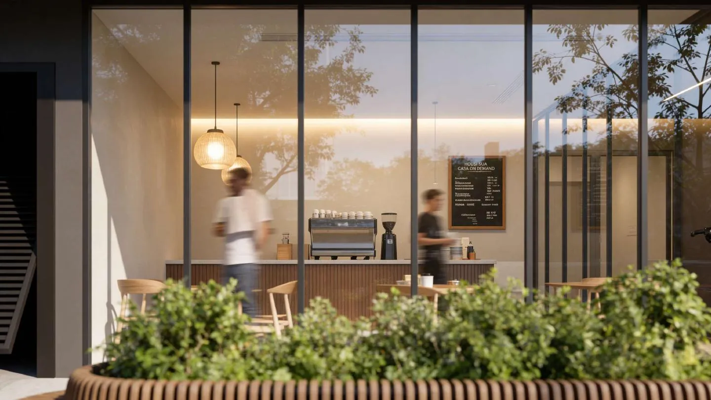 Café en planta baja — Apoena Studios Jurerê