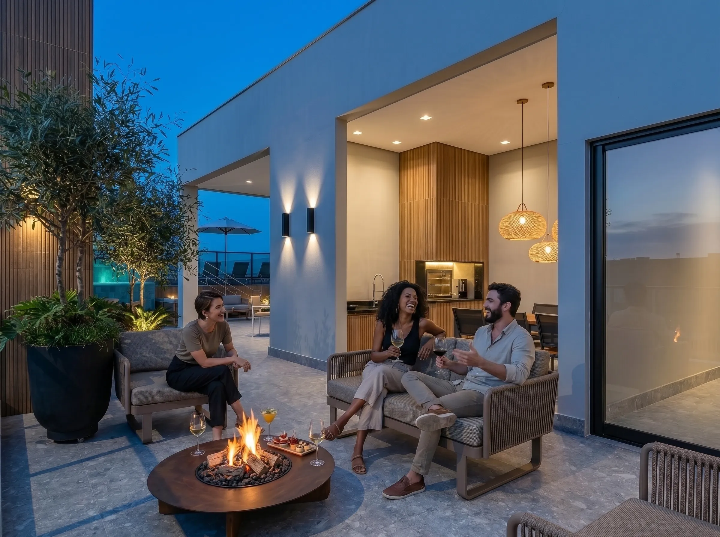 Fire place de Ícone Residence