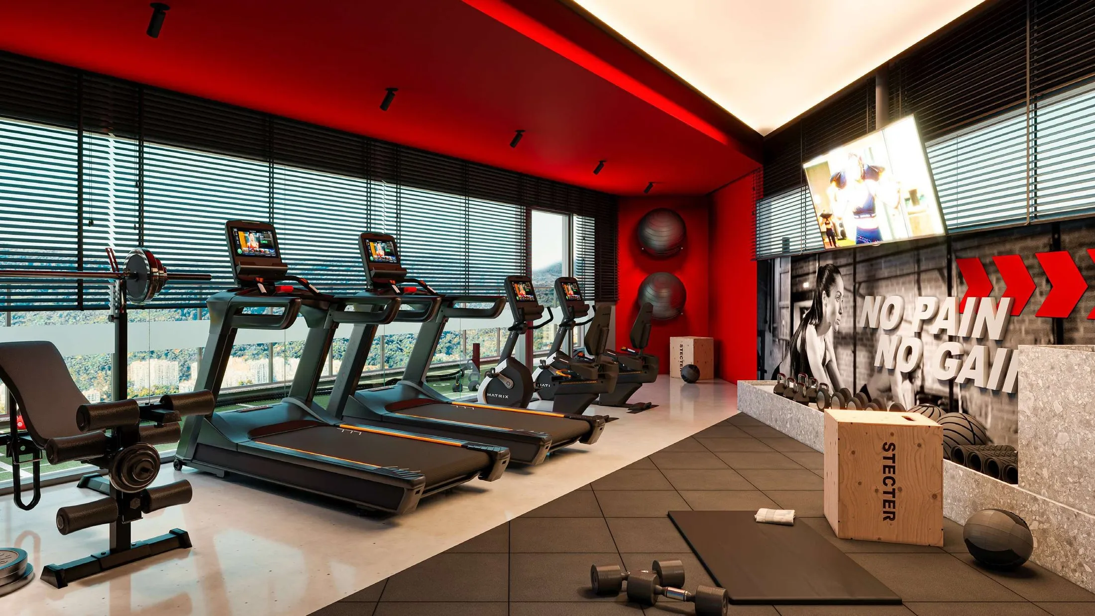 Espaço fitness do IMOB TRINDADE ON