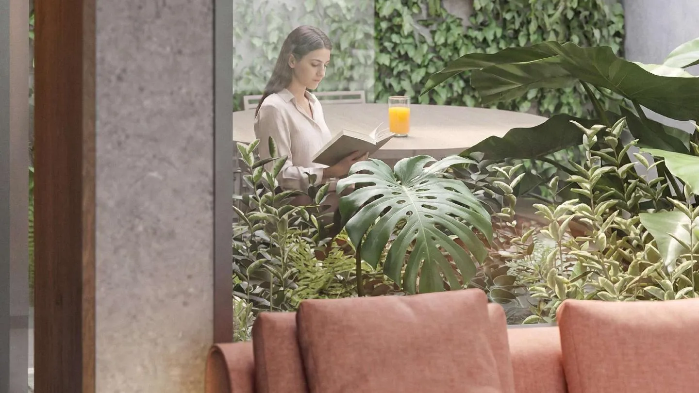 Jardín interior de Apoena