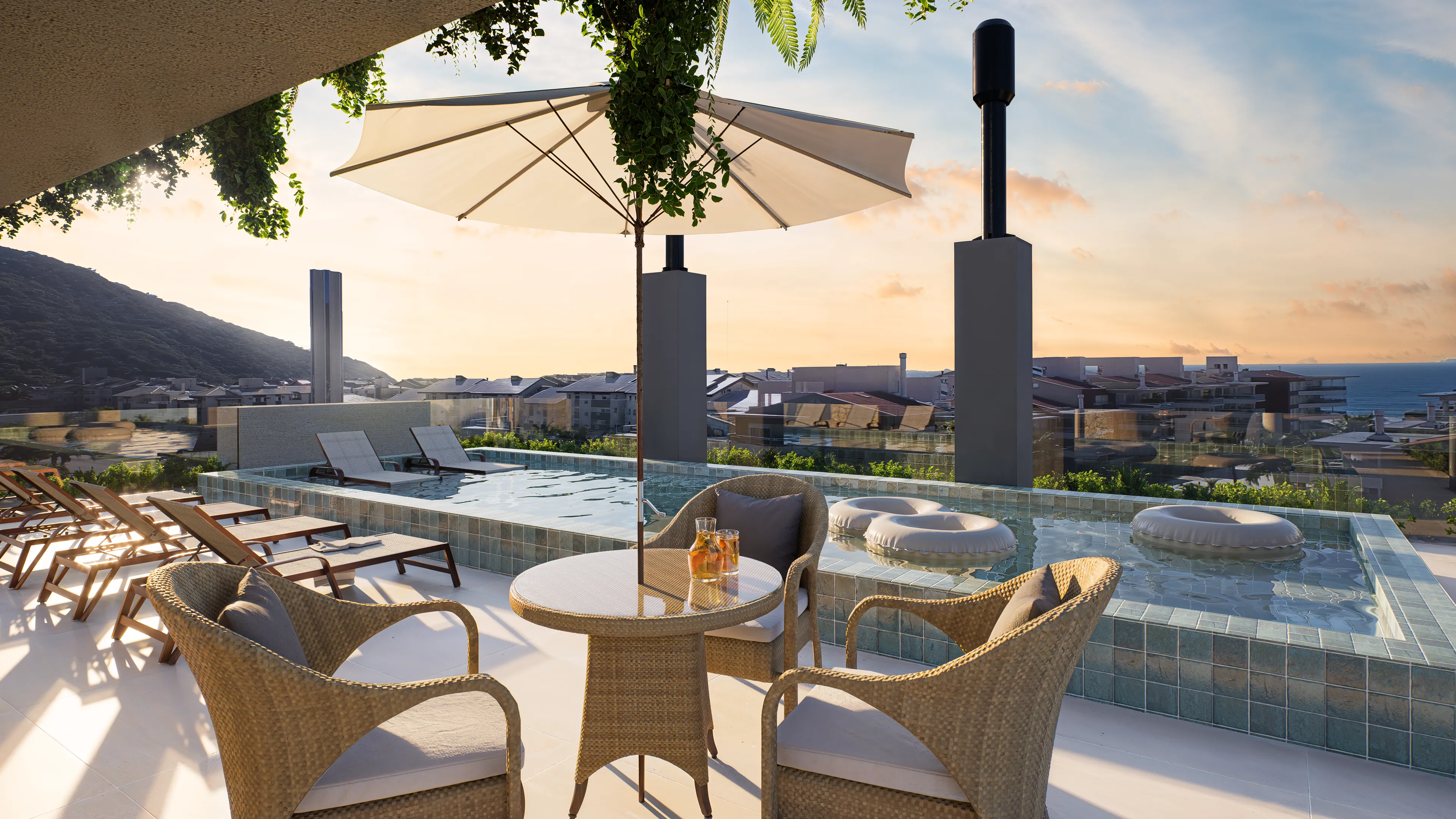 Piscina no rooftop