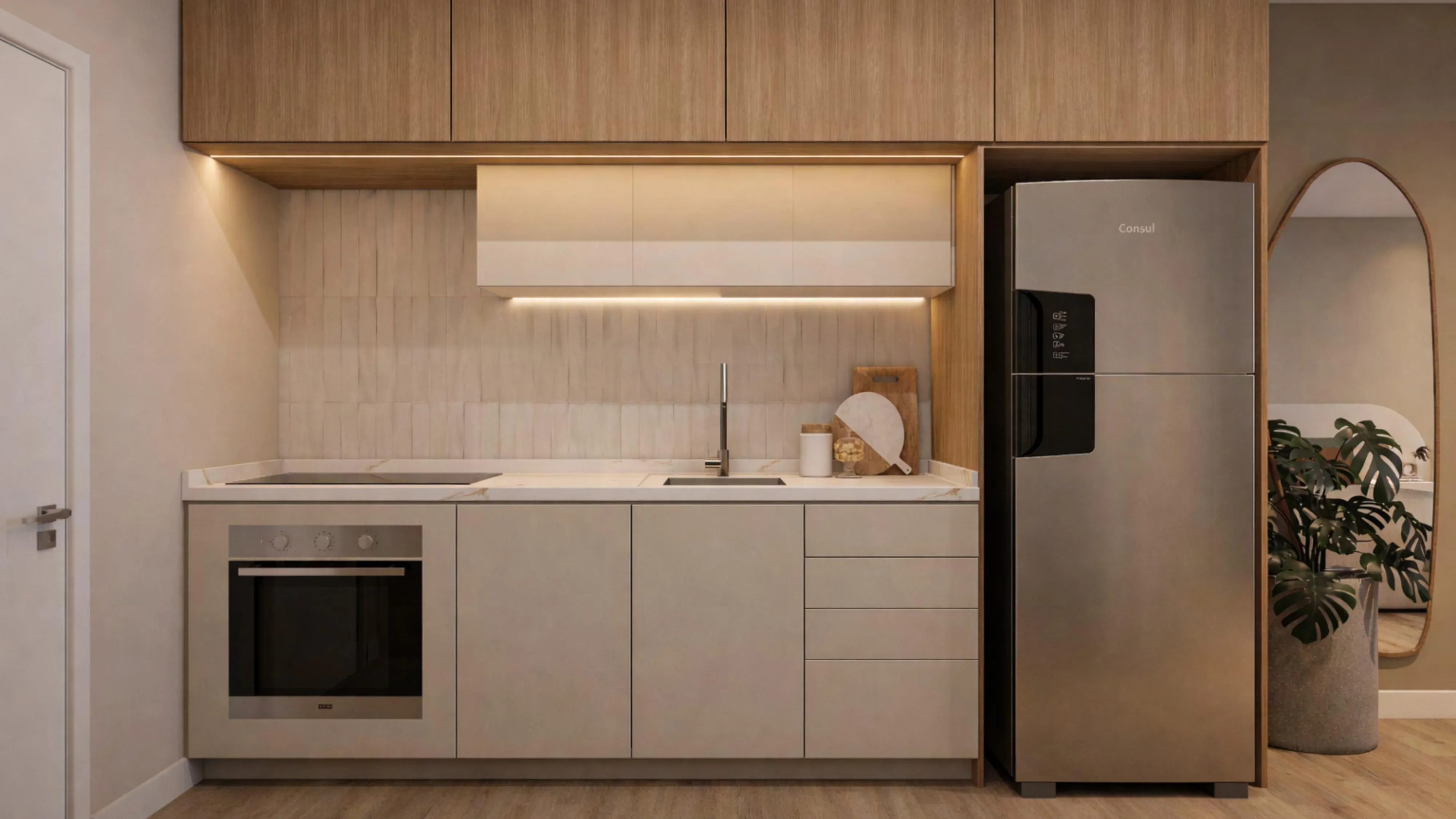 Ondara Studio — furnished integrated kitchen