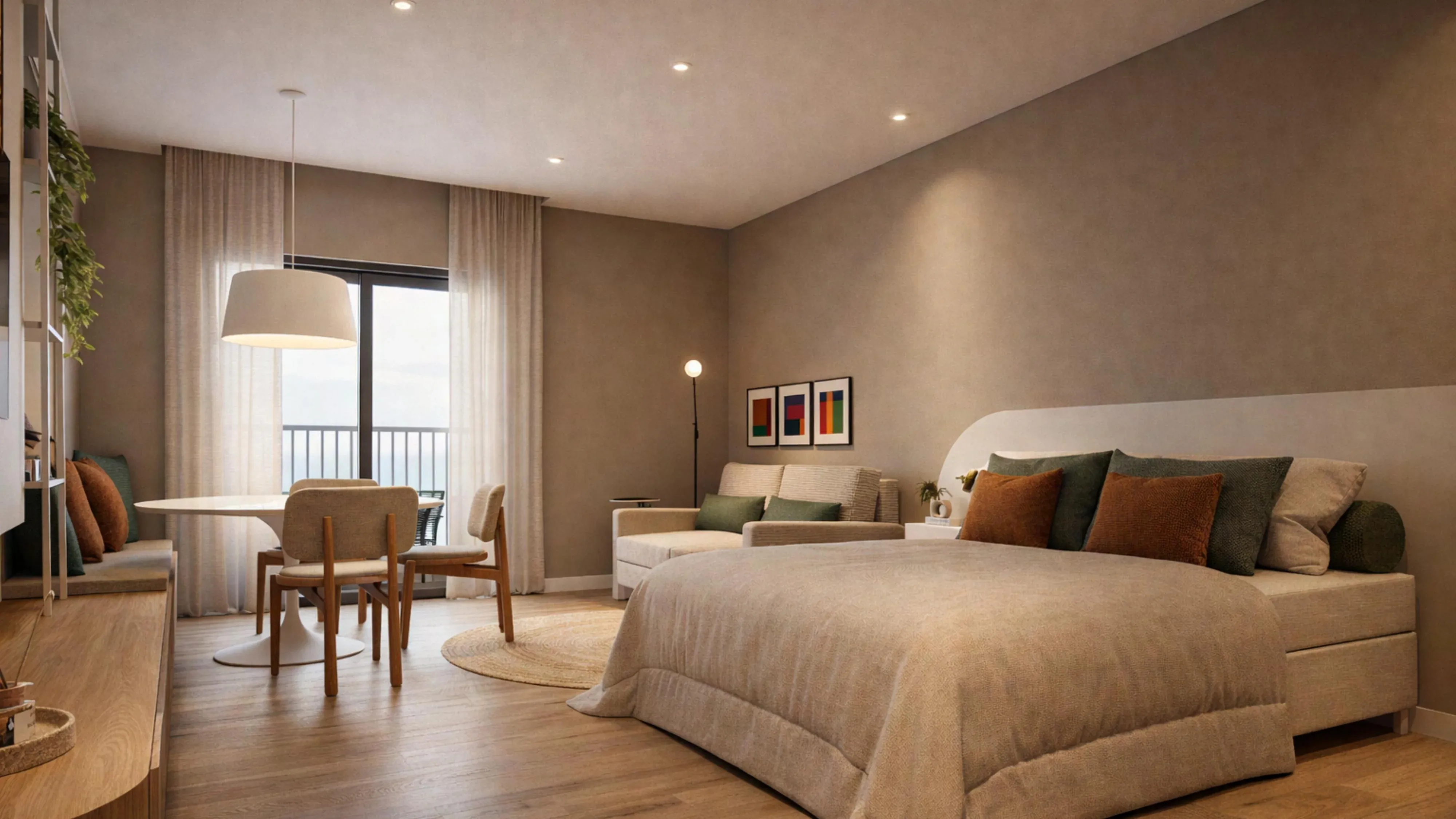 Ondara Studio — bedroom and living room