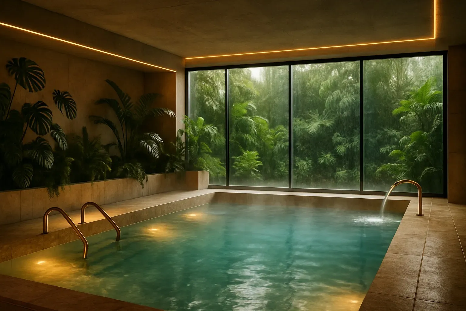 Pileta termal climatizada — Circuito Restaurador de Aguas del Terrá Jurerê