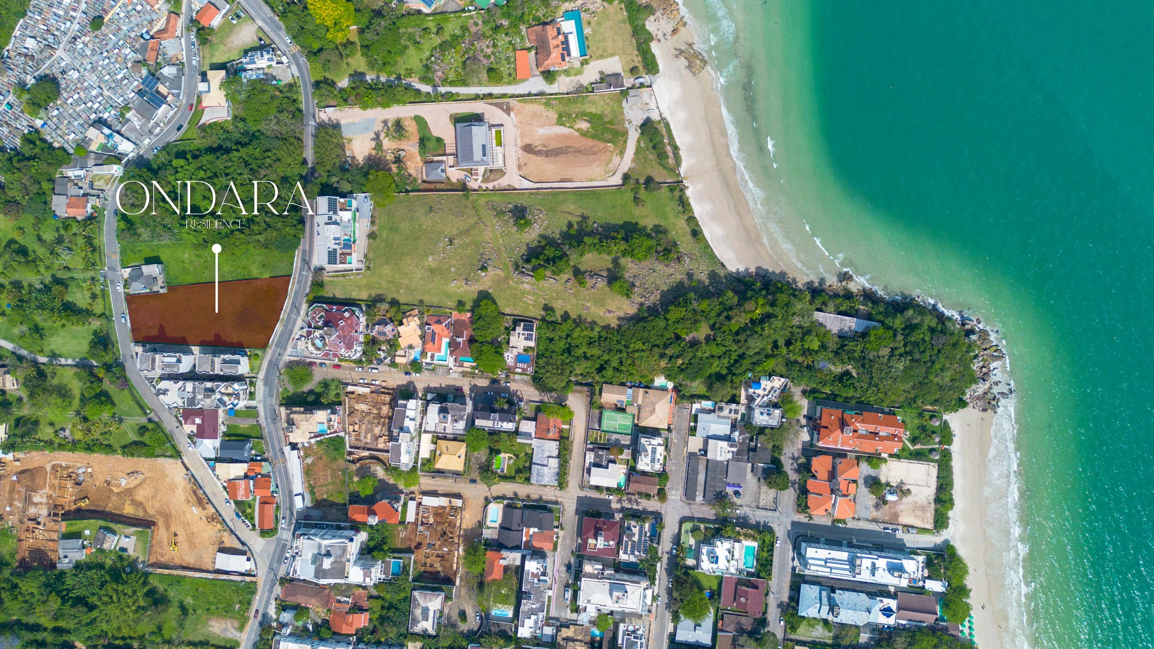 Aerial view of Ondara Residence site in Canajurê